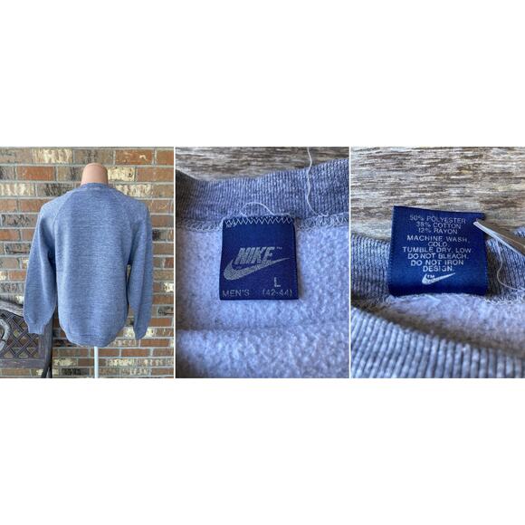 Nike Rising Sun Japanese Calligraphy Text Sweat shirt Sweatshirt Vintage 80s - Picture 5 of 5